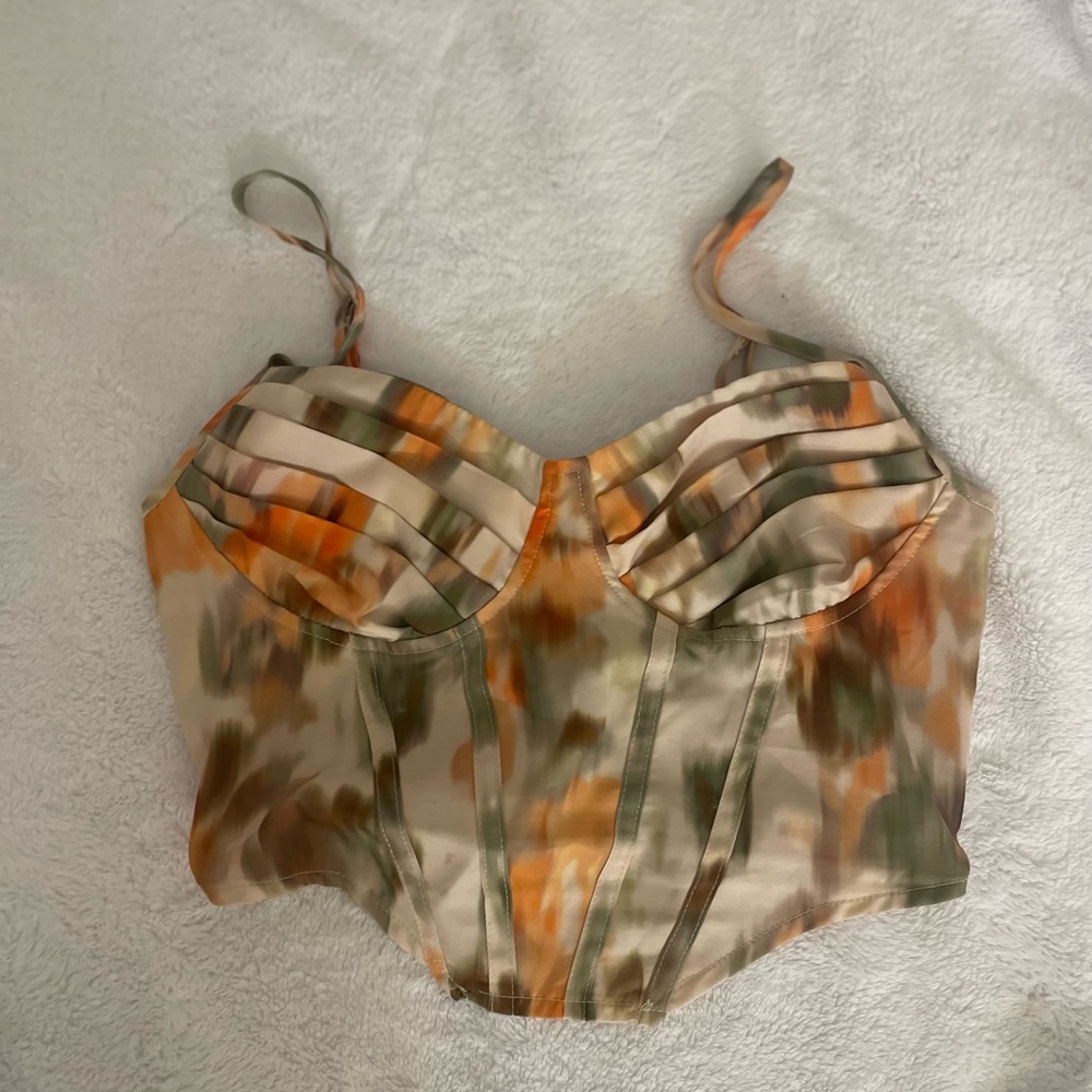 Orange crop top